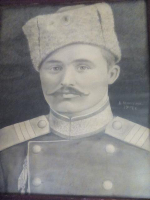 Мой дед – Прокопий Зиновьевич Целищев 1887 года рождения (рисунок сделан с фронтовой фотографии 1917 года)