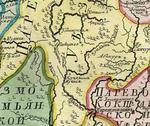 Место на карте царства казанского с окольными провинциями 1745 года, где позднее появилась Старая Рудка 